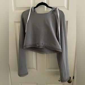 Gymshark x Whitney Simmons V1 Cropped Hoodie in Gray